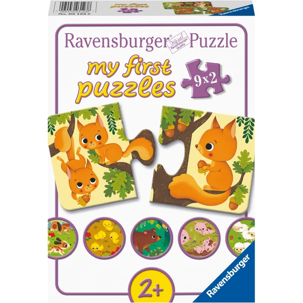 Ravensburger Mijn First Puzzel - Dieren En Hun Kinderen 3 Ravensburger Mijn First Puzzel - Dieren En Hun Kinderen