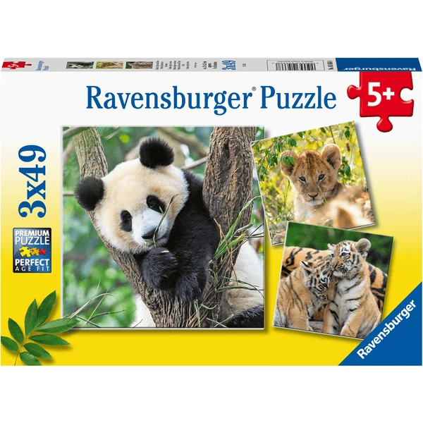 Ravensburger Panda, Tiger En Leeuw 3 Ravensburger Panda, Tiger En Leeuw