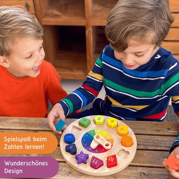 Schmetterline Kronolino - Houten Klok Met Regenboogkleuren 7 Schmetterline Kronolino - Houten Klok Met Regenboogkleuren - Image 5