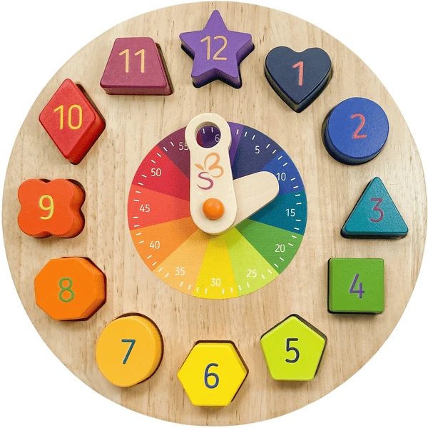 Schmetterline Kronolino - Houten Klok Met Regenboogkleuren 3 Schmetterline Kronolino - Houten Klok Met Regenboogkleuren