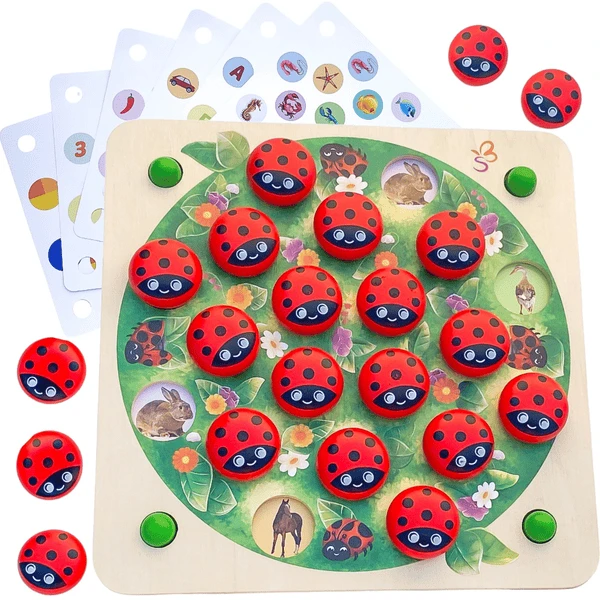 Schmetterline Memolino - Memory -Spel Met Houten Lieveheersbeestjes 3 Schmetterline Memolino - Memory -Spel Met Houten Lieveheersbeestjes
