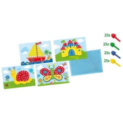 SES Creative SES Creativ E® Mozaïekplank Met Kaarten -Kinderspeelgoed Winkel ses creativ e mozaiekplank met kaarten a294133 1