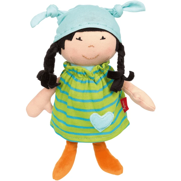 Sigikid ® Doll Brenda Bilipup, Groen Gestreept 4 Sigikid ® Doll Brenda Bilipup, Groen Gestreept - Image 2