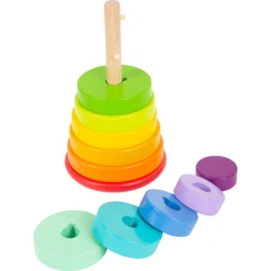 Small Foot ® Stapelende Toren Plug-in Game Regenboog -Kinderspeelgoed Winkel small foot stapelende toren plug in game regenboog a303652 1