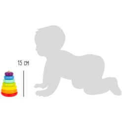 Small Foot ® Stapelende Toren Regenboog -Kinderspeelgoed Winkel small foot stapelende toren regenboog a304020 3