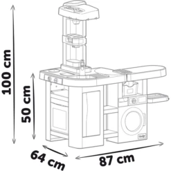 Smoby Tefal Studio Keuken Met Wasruimte -Kinderspeelgoed Winkel smoby tefal studio keuken met wasruimte a355557 2