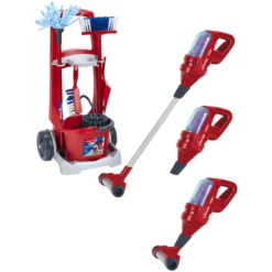 Theo Klein Vileda Bezemwagen Met Up Right Stofzuiger -Kinderspeelgoed Winkel theo klein vileda bezemwagen met up right stofzuiger a311409 3