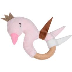 Tryco Pluche Speen Met Rammelaar - Swan Ivy -Kinderspeelgoed Winkel tryco pluche speen met rammelaar swan ivy a394204 2