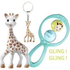 VULLI Sophie La Girafe® Geboortegeschenkset Met Sophie La Girafe®, 1 Rammelaar Swing, 1 Sleutelhanger -Kinderspeelgoed Winkel vulli sophie la girafe geboortegeschenkset met sophie la girafe 1 rammelaar swing 1 sleutelhanger a329462 3