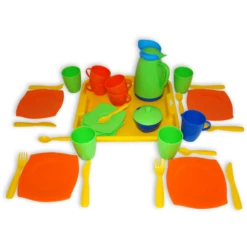 WADER Servies Op Dienblad 34-delig -Kinderspeelgoed Winkel wader servies op dienblad 34 delig a135109 4